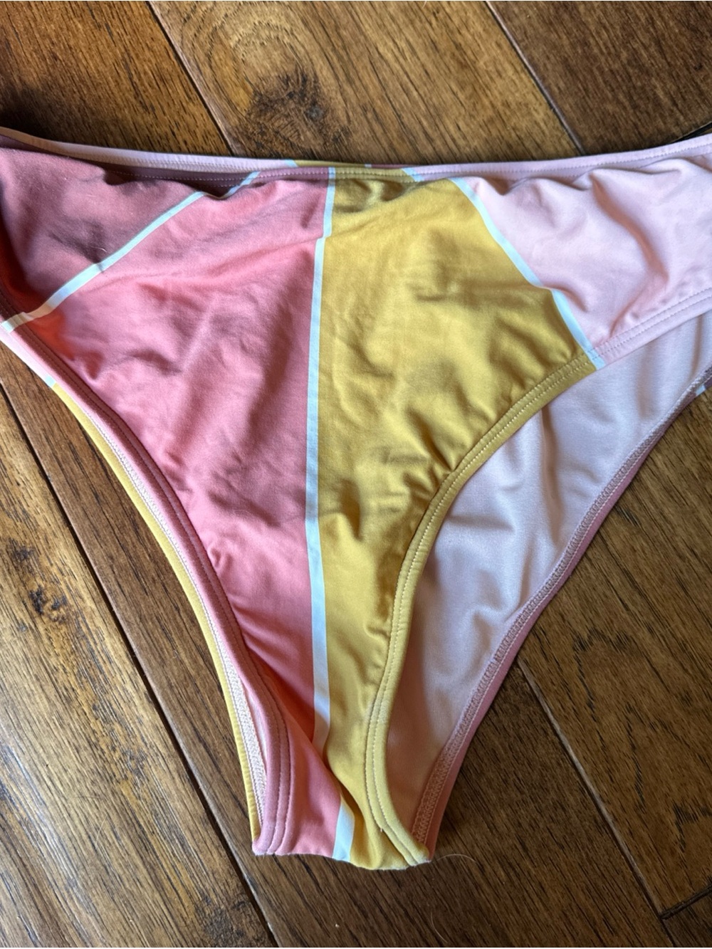 Billabong Colorful High Waisted Bikini Bottoms Small 6 Colorblock